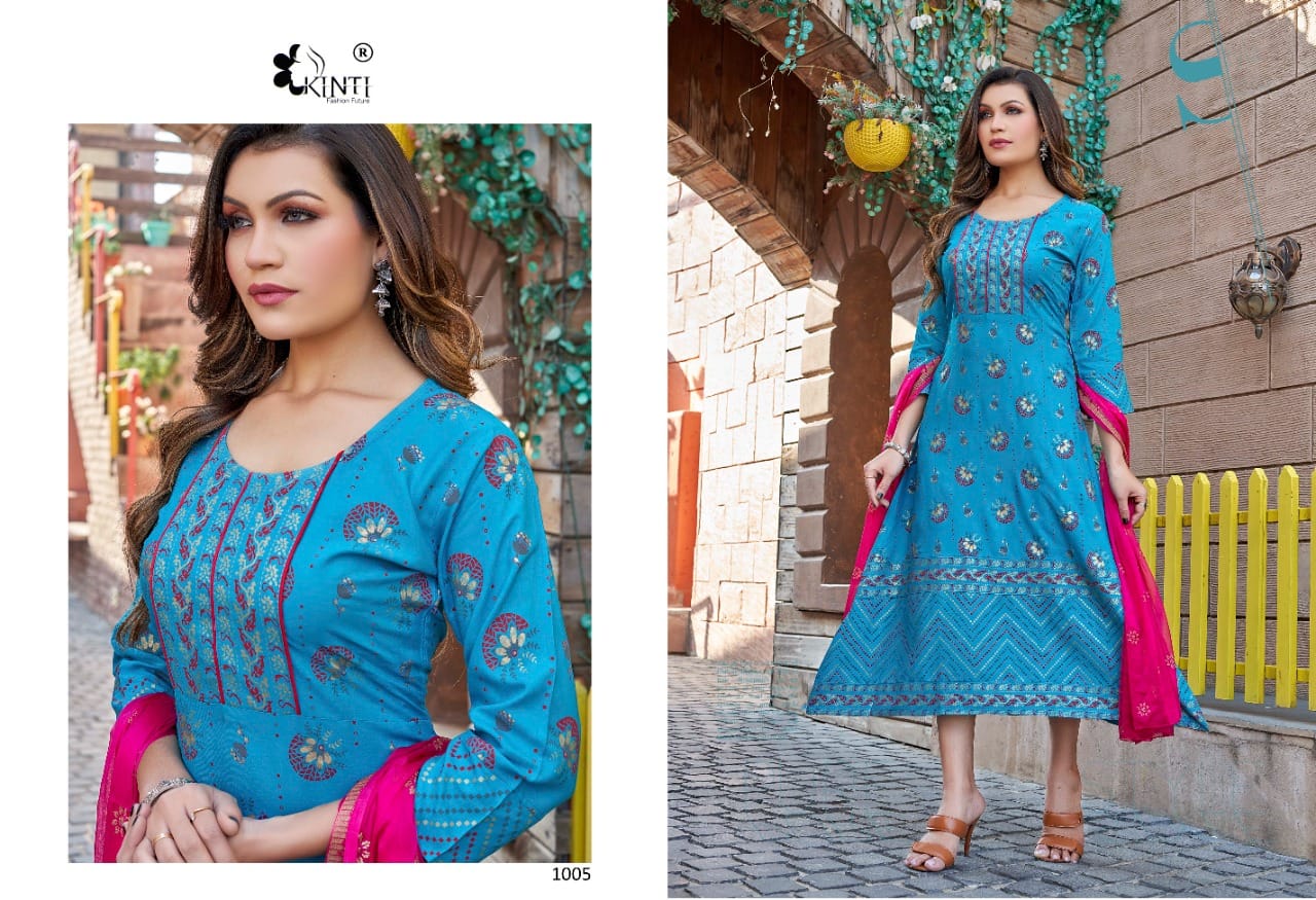 Kinti Heena 1 Festive Wear Wholesale Kurtis With Dupatta Collection